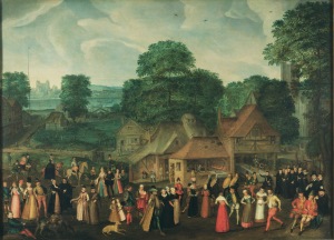 A Fête at Bermondsey by Joris Hoefnagel, c.1569–70, Reproduced by permission of the Marquess of Salisbury, Hatfield House