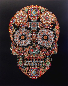 Jacky Tsai  Stained Glass Skull, 2013 Edition of 60 6 colour screenprint on Somerset Satin 410 gsm paper 85(w) x 110(h) cm Eyestorm