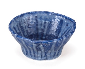 Blue glazed bowl made by Prince Harry, aged 11. Royal Collection Trust / (C) Her Majesty Queen Elizabeth II 2014.
