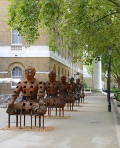 Xavier Mascaró Guardians 2010 Iron  Each 290cm x 190cm x 125cm Image courtesy of the Saatchi Gallery, London (c) Justin Piperger, 2014