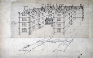 John Thorpe ‘IT’ House from the Thorpe Album c. 1580, Pen and ink, 4310 x 280mm Courtesy of Sir John Soane’s Museum