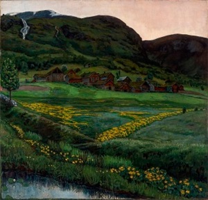 Nikolai Astrup A Clear Night in June, 1905-1907 Oil on canvas 148 x 152 cm The Savings Bank Foundation DNB/The Astrup Collection/KODE Art Museums of Bergen