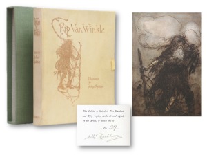 Rip Van Winkle – the first book wholly illustrated by Arthur Rackham. Limited edition numbered copy 137 of 250 copies printed Courtesy of Peter Harrington